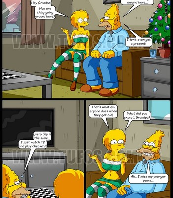 The Simpsons 10 - Christmas At The Retirement Home Porn Comic 002 