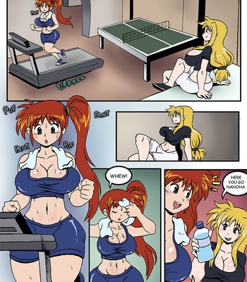Nanoha And Fate's Workout Porn Comic 002 