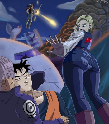 Android 18 Stays In The Future Cartoon Comic