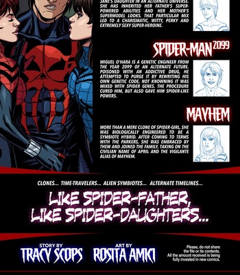 Like Spider-Father, Like Spider-Daughters Porn Comic 002 
