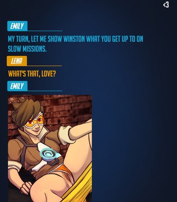Tracer And Emily Texting Winston Porn Comic 003 
