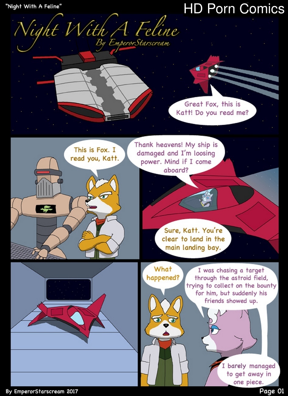 Night With A Feline Cartoon Comic 001