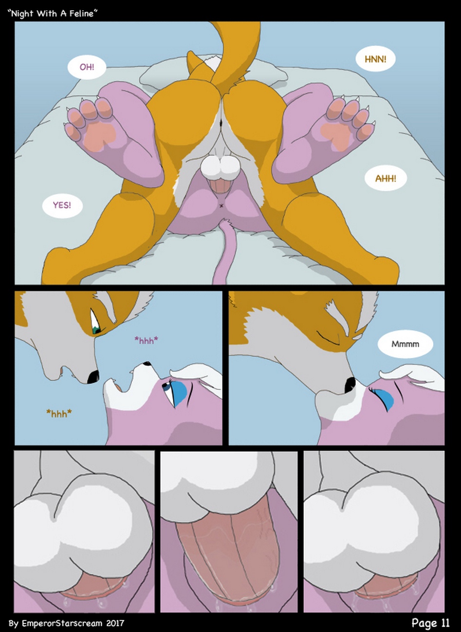 Night With A Feline Cartoon Comic 011
