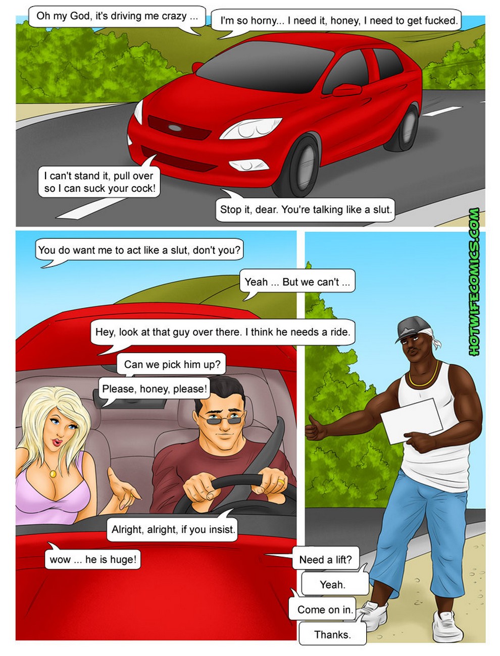 Please, Honey Cartoon Comic 002