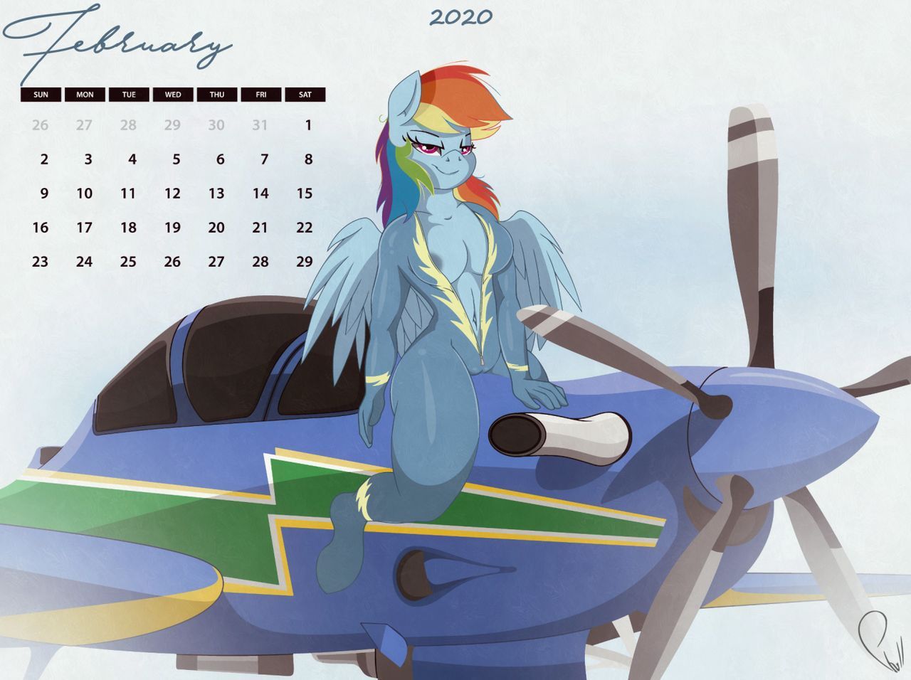 Phyll's 2020 Anthro Calendar Cartoon Porn Comic 003