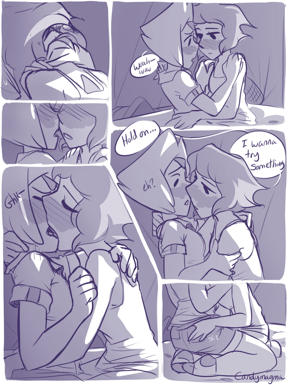 Lesbo Camping Cartoon Comic 004