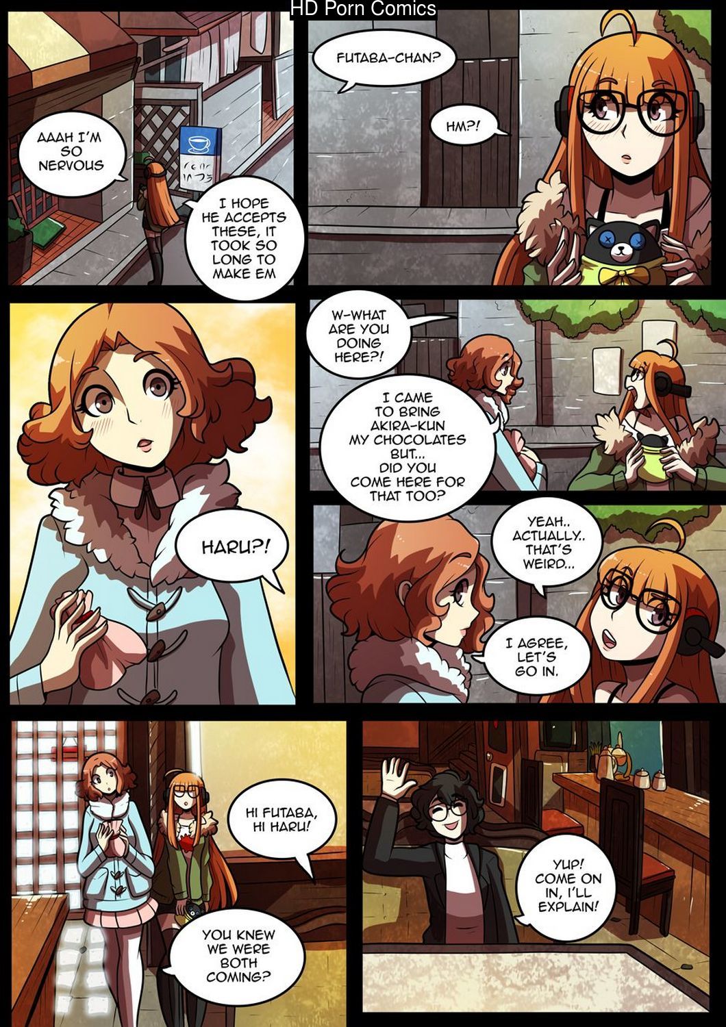 Joker x Futaba x Haru Porn Comic 001