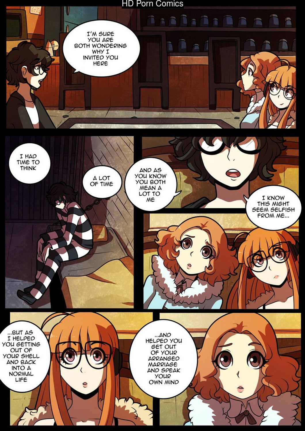Joker x Futaba x Haru Porn Comic 002