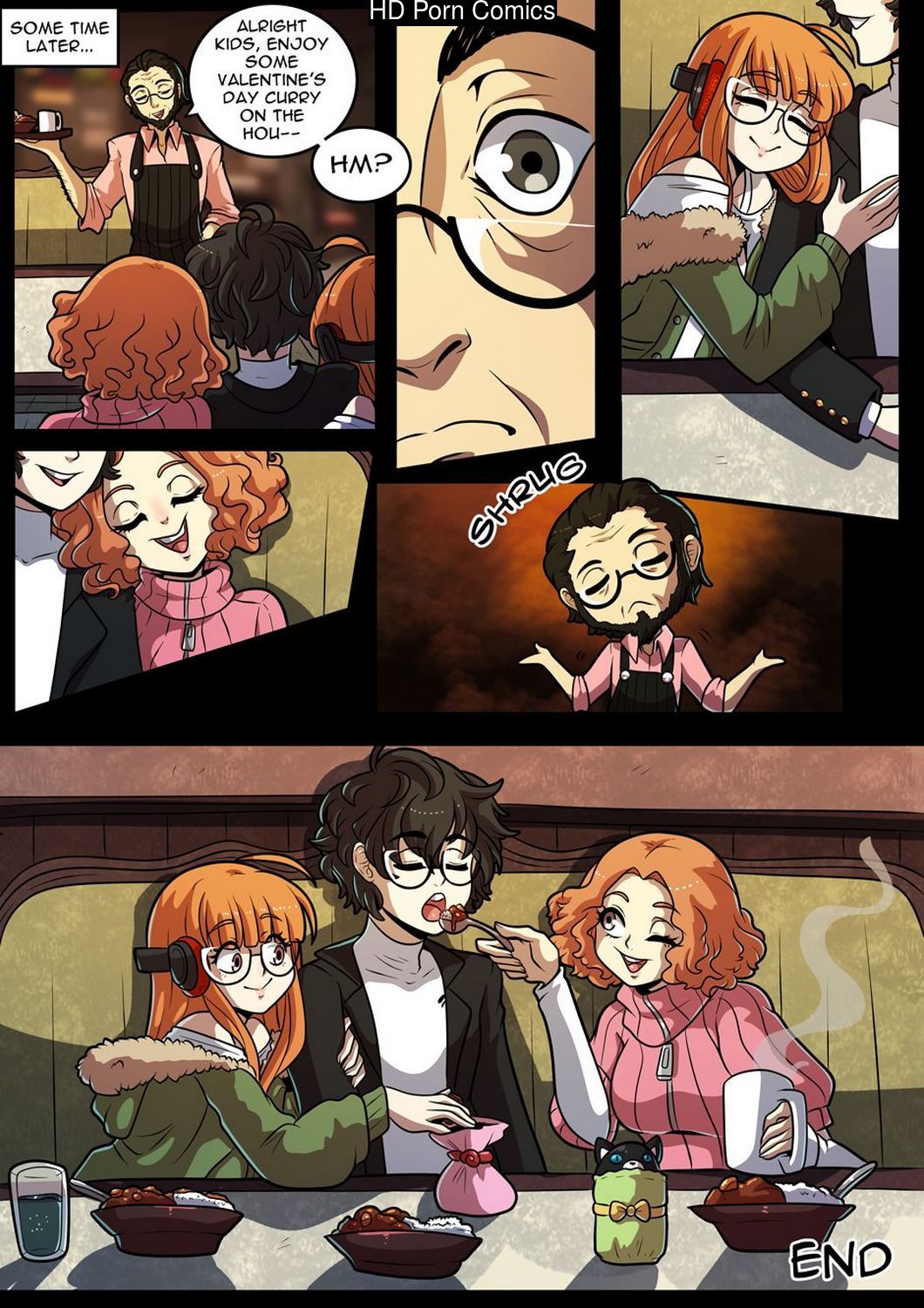 Joker x Futaba x Haru Porn Comic 022
