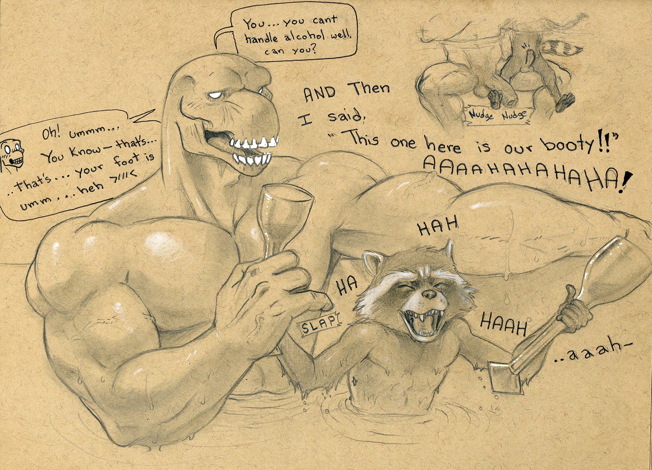 Rocket Racoon X Beta Ray Bill Cartoon Porn Comic 002