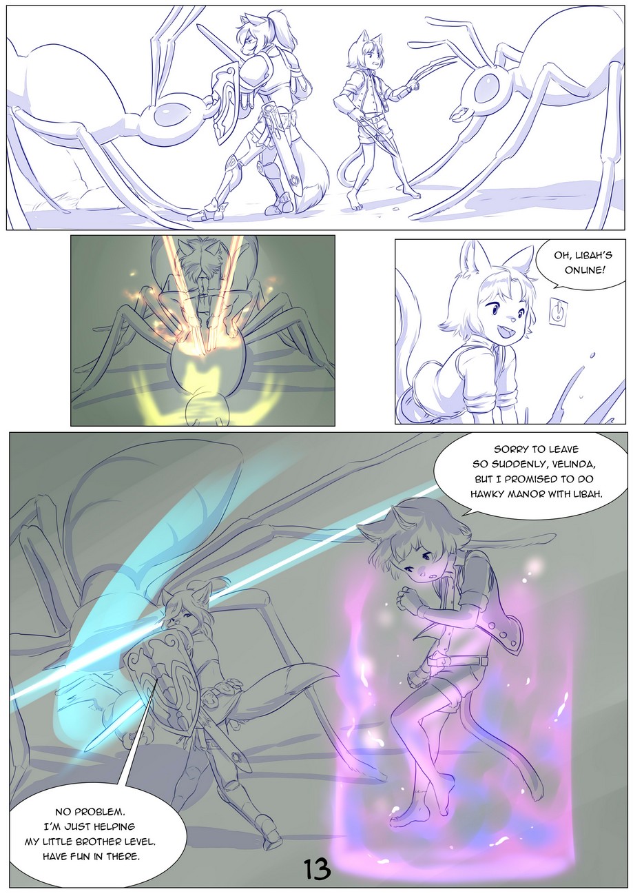 Furry Fantasy XIV 4 Cartoon Comic 014