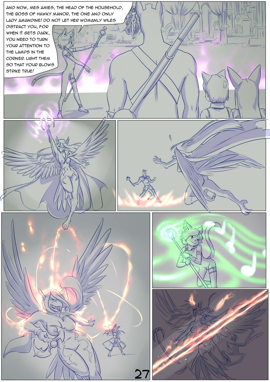 Furry Fantasy XIV 4 Cartoon Comic 028