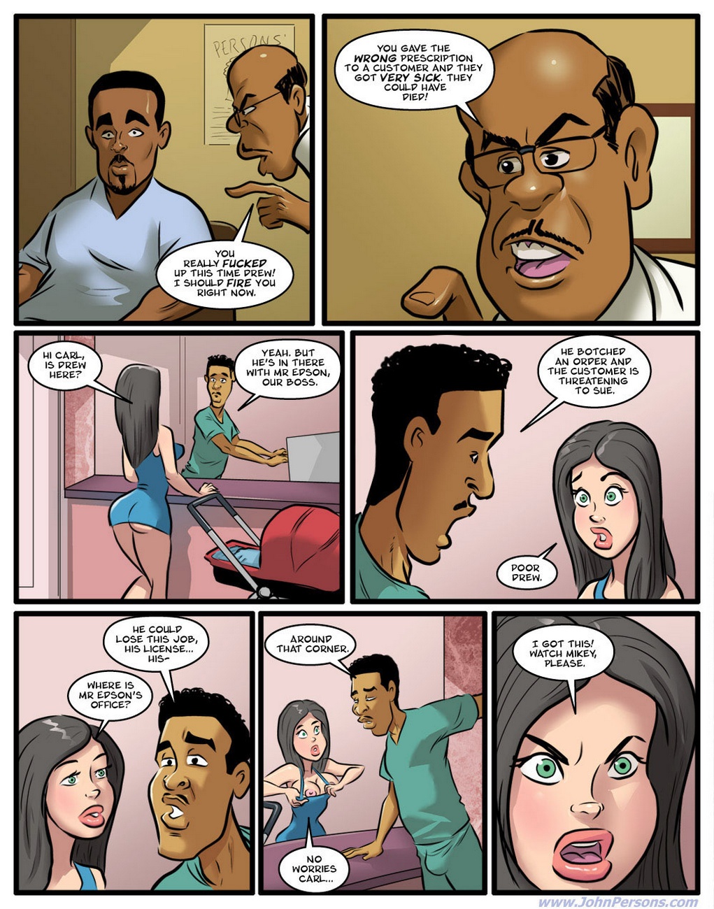 Nanny Misbehavin Cartoon Comic 007