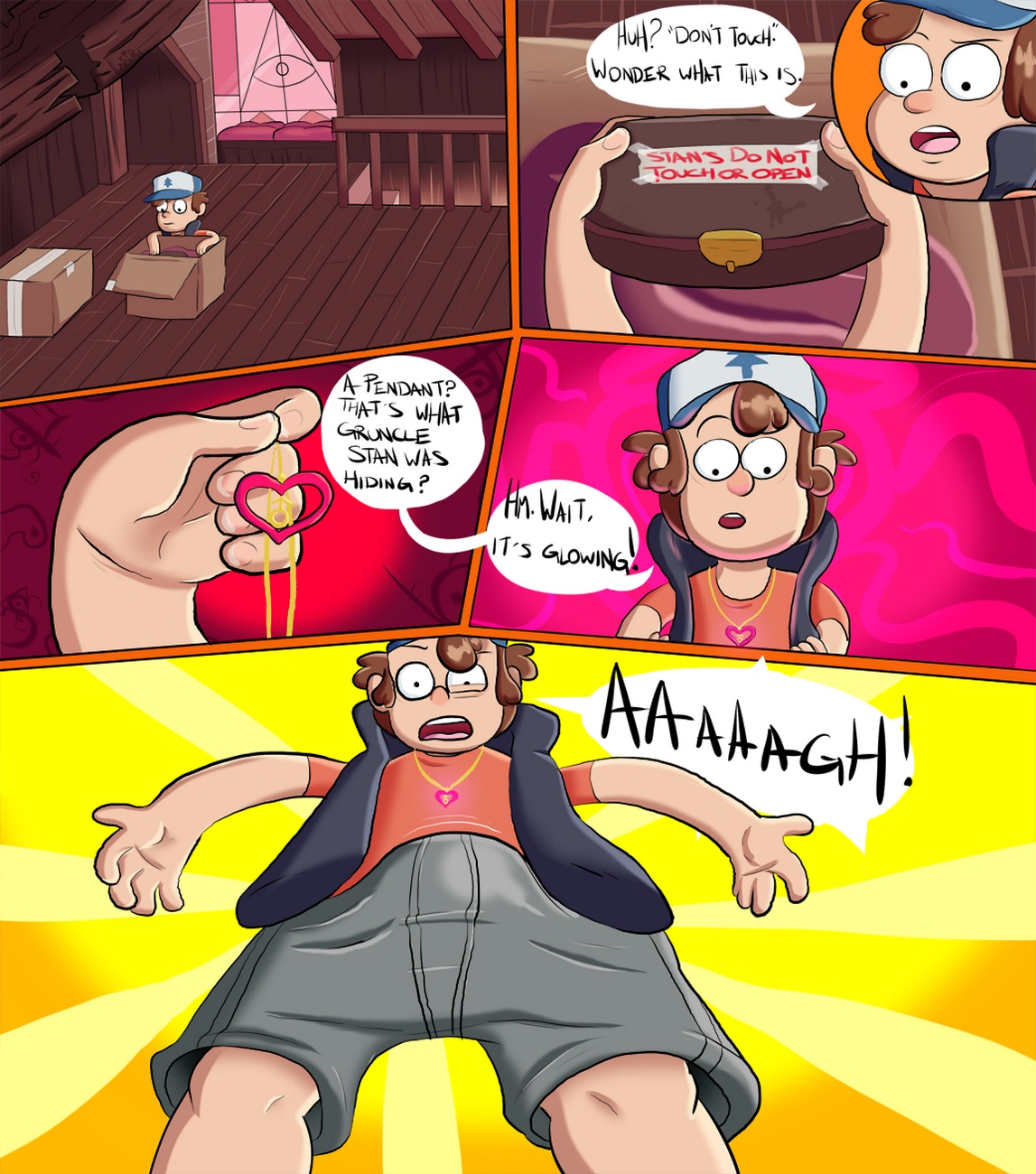 Grabba-These Balls - Pining For Dipper Cartoon Comic 002