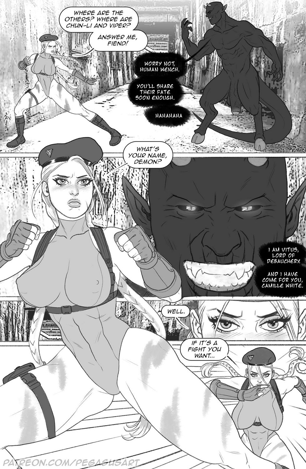 Game Over Girls - Cammy Vs Lord Vitus Cartoon Porn Comic 003